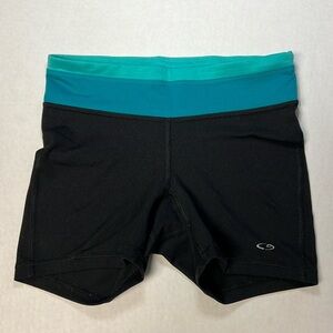 Spandex Colorblock Fitness/Dance Shorts XS GUC Blues